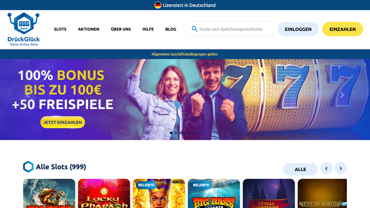 DrückGlück Casino Interface