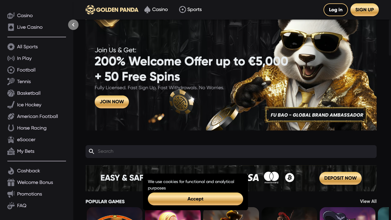 Golden Panda Interface
