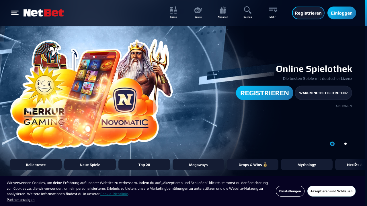 NetBet Casino Interface